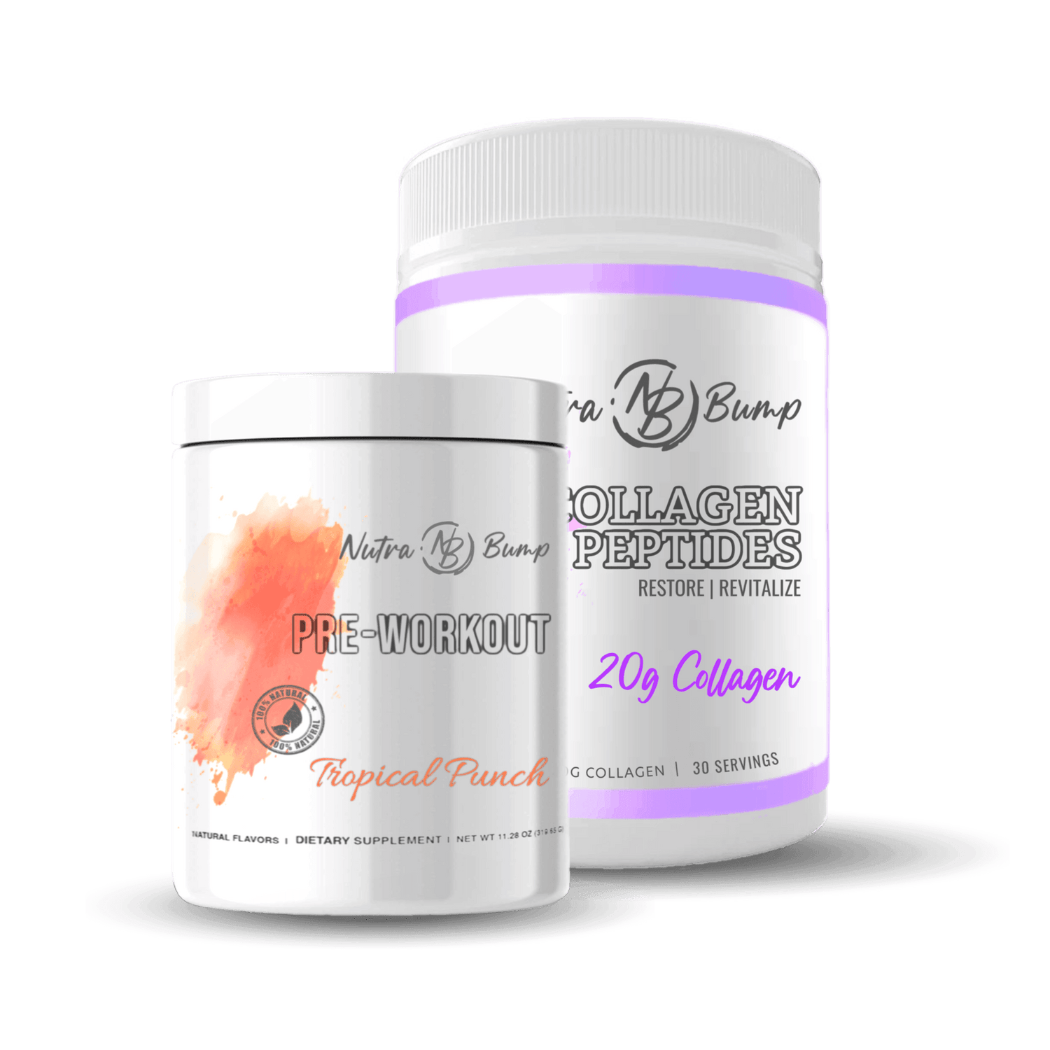 Tropical Punch Pre Collagen Bundle - NutraBump Nutrition Breastfeeding pre workout, breastfeeding protein, collagen, pre workout, pregnancy pre workout, Pregnancy protein, protein