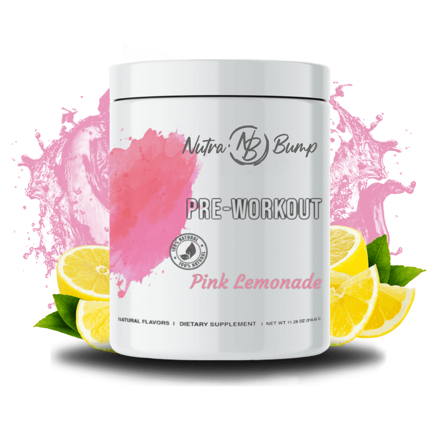 Pregnancy & Nursing Natural Pre Workout Pink Lemonade - NutraBump Nutrition bumped up, natural supplement, NutraBump, pre workout, pregnancy energy, pregnancy pre workout, prenatal