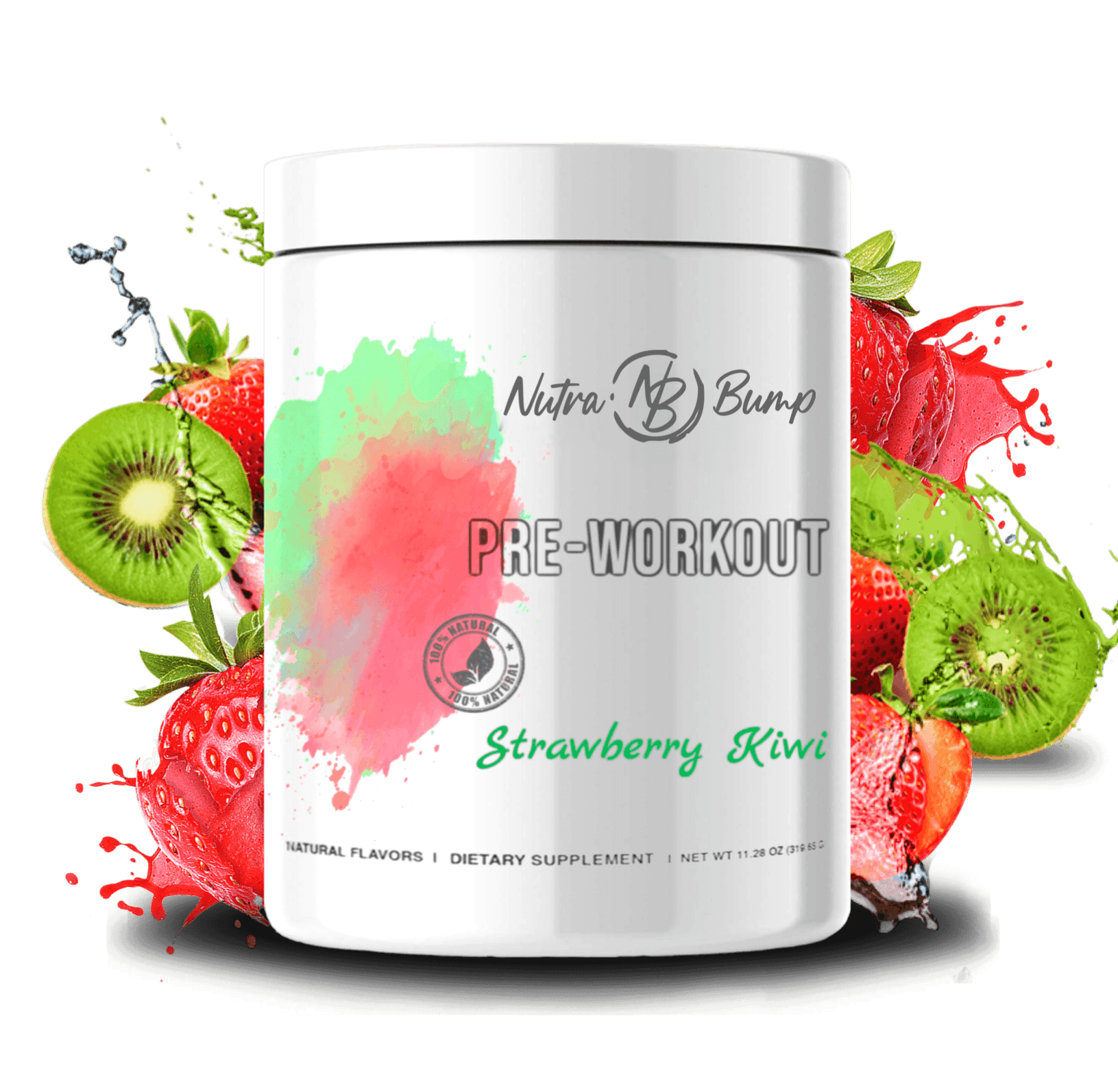 NutraBump Pregnancy Pre Workout Strawberry Kiwi - NutraBump Nutrition Pregnancy safe workout supplements bumped up - Pre Workout Drink Mix - nutrabump.com